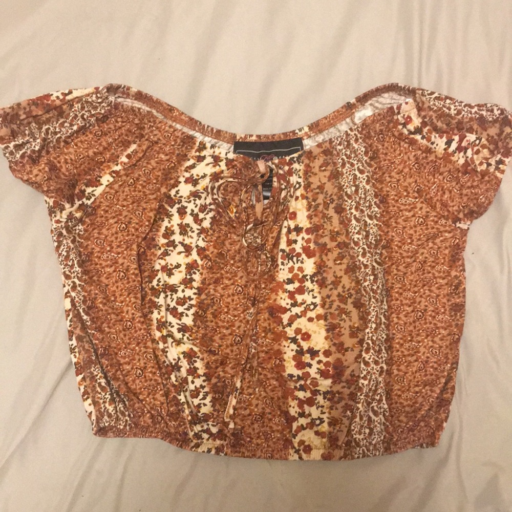 Floral/fall colors crop top